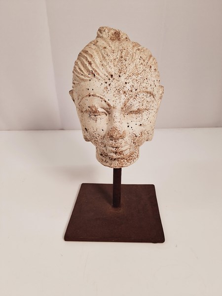 Lot 1221 - STONE BUST ON STAND