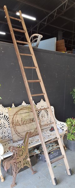 Lot 379 - VINTAGE LADDER