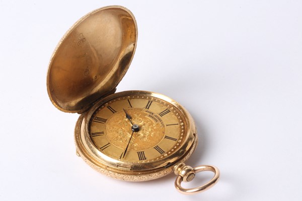 Lot 1036 - GOLD FOB WATCH