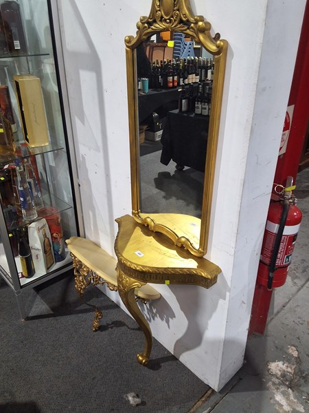 Lot 277 - CONSOLES AND MIRROR