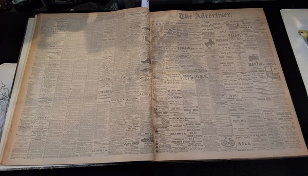 Lot 1399 - THE SA ADVERTISER 1896.