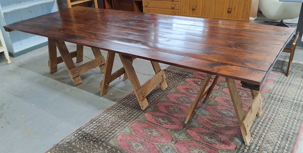 Lot 314 - LARGE TRESTLE TABLE