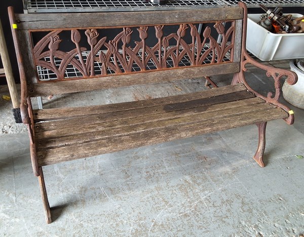 Lot 390 - GARDEN BENCH