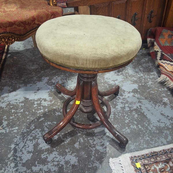 Lot 60 - PIANO STOOL