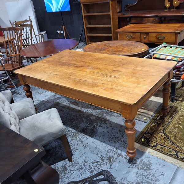 Lot 121 - KAURI PINE DINING TABLE