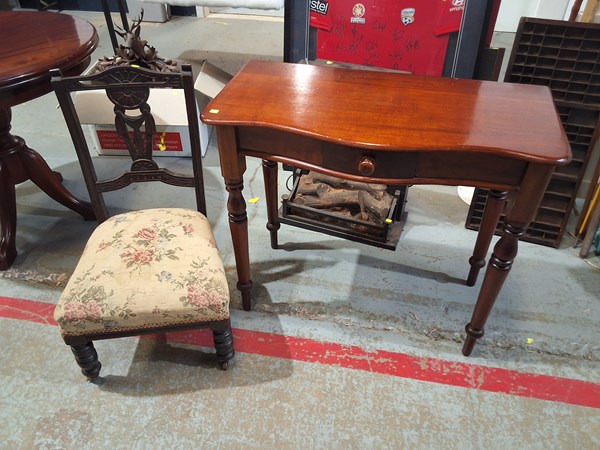 Lot 172 - HALL TABLE AND CHAIR