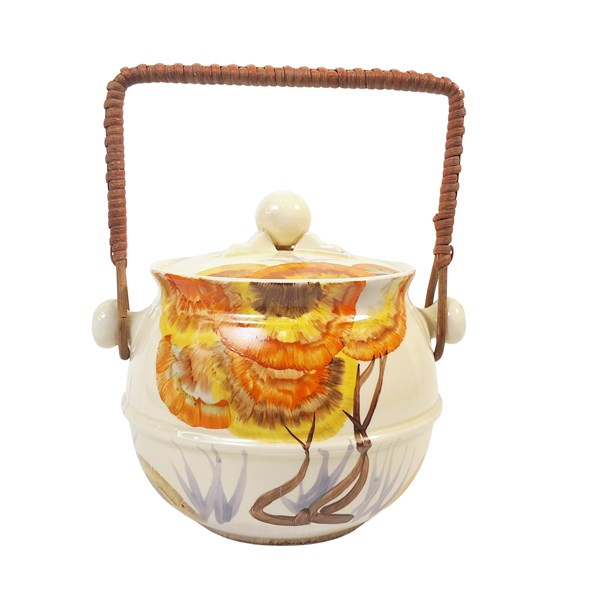 Lot 30 - CLARICE CLIFF BISCUIT BARREL