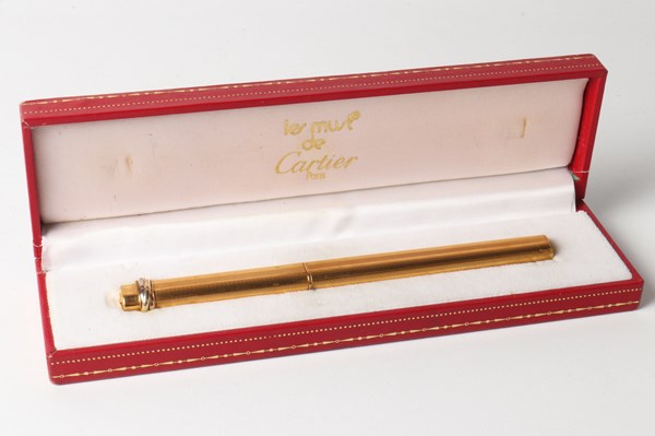 Lot 1081 - CARTIER GOLD PLATE PEN