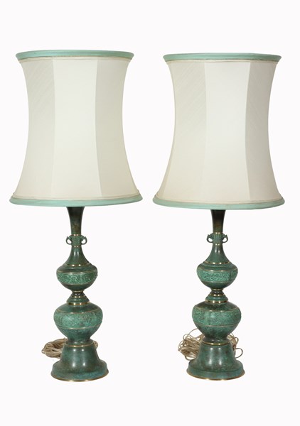 Lot 65 - PAIR OF TABLE LAMPS