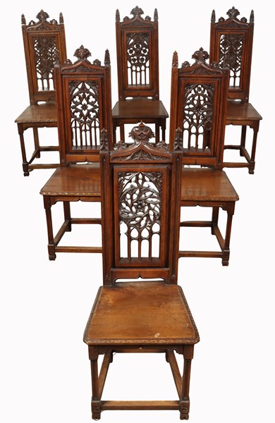 Lot 62 - SET OF OAK DINING CHAIRS