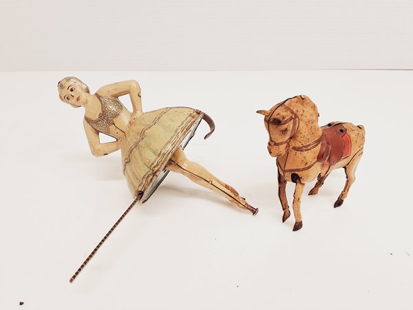 Lot 1265 - TWO VINTAGE TIN TOYS