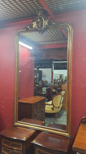 Lot 240 - OVERMANTLE MIRROR