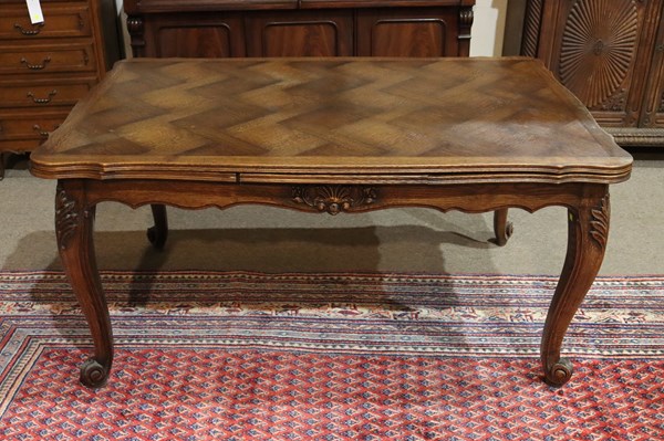 Lot 136 - FRENCH OAK DINING TABLE