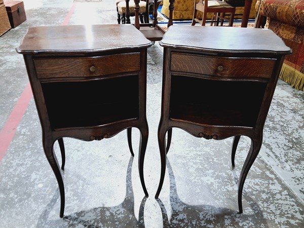 Lot 213 - PAIR OF BEDSIDE TABLES