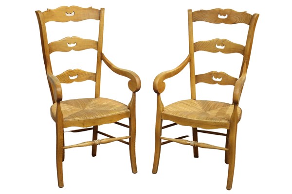 Lot 165 - PAIR OF ARMCHAIRS