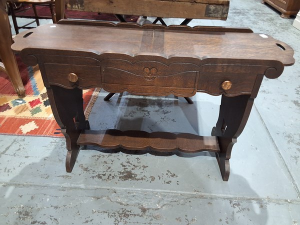 Lot 86 - OAK  SEWING TABLE