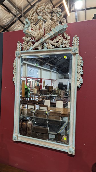 Lot 95 - CARVED MIRROR