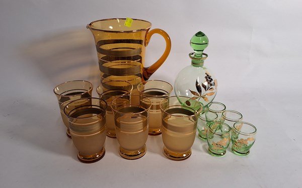 Lot 1329 - COLOURED GLASS