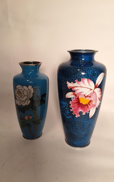 Lot 1298 - CLOISONNE VASES