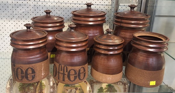 Lot 1311 - STONEWARE CANISTERS