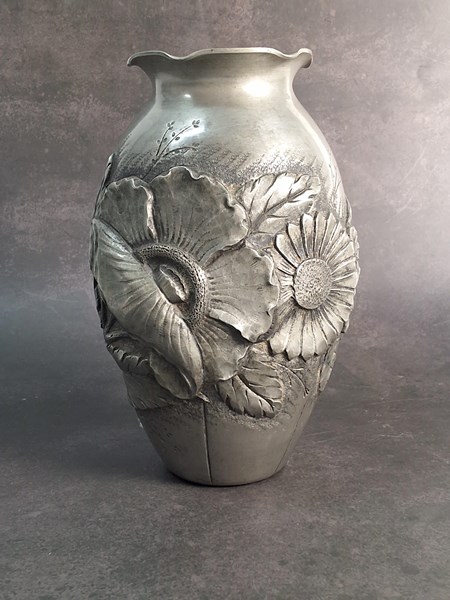 Lot 1303 - NOEL COLLET PEWTER VASE