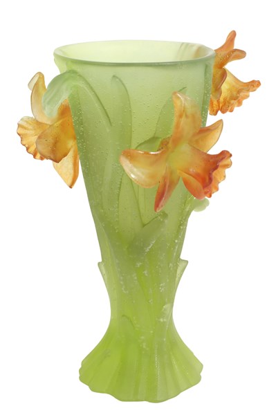 Lot 68 - DAUM NANCY DAFFODIL VASE