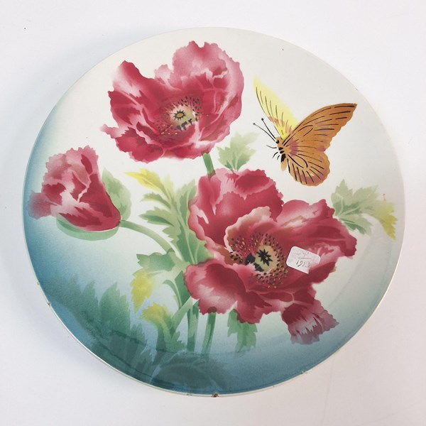 Lot 1327 - FLORAL WALL PLATE