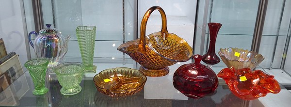 Lot 1448 - COLOURED GLASS