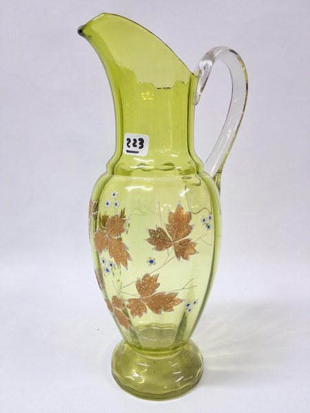 Lot 1354 - GLASS PITCHER