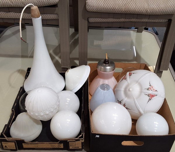Lot 221 - GLASS LIGHT SHADES