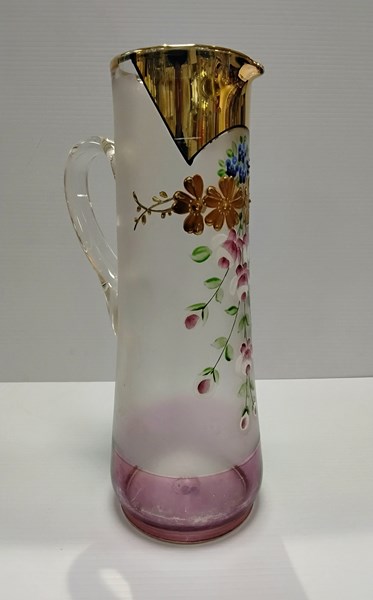 Lot 1263 - GLASS PITCHER