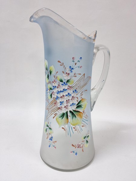 Lot 1301 - GLASS WATER PITCHER