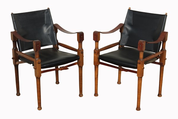 Lot 102 - PAIR OF SAFARI CHAIRS