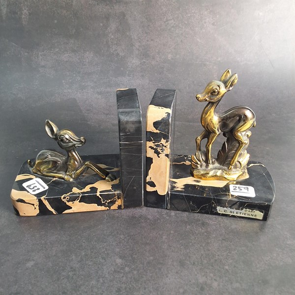 Lot 1300 - SPELTER BOOKENDS