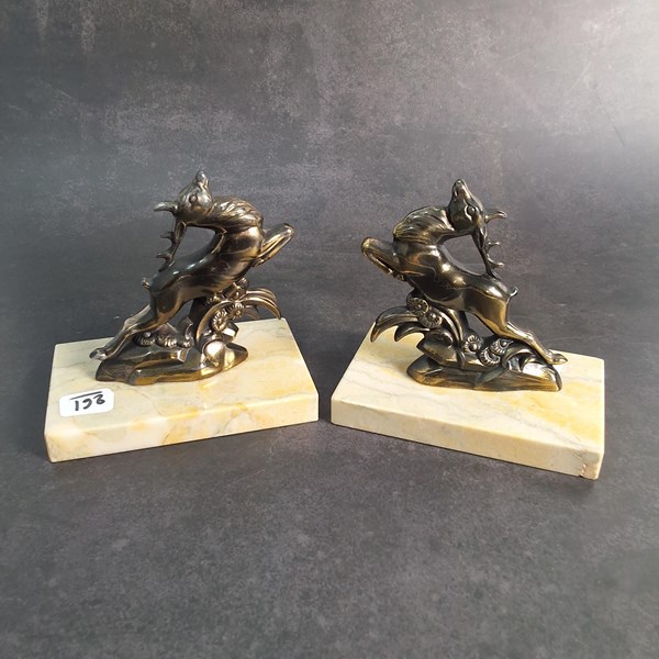 Lot 1222 - SPELTER BOOKENDS