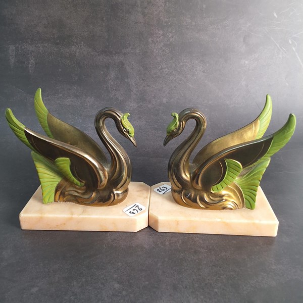 Lot 1394 - SPELTER BOOKENDS