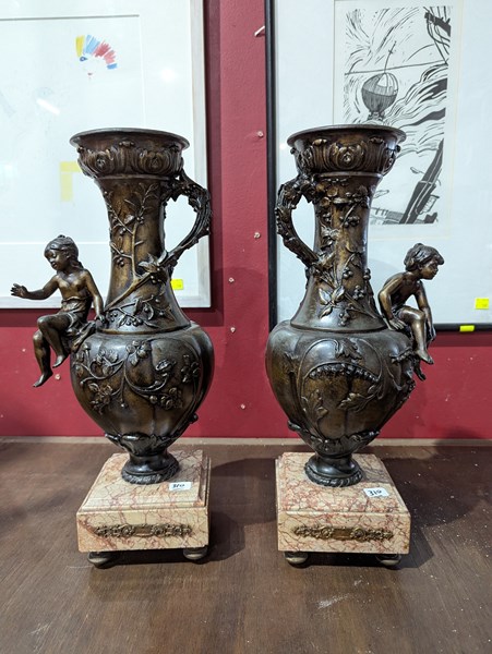 Lot 27 - PAIR OF VASES