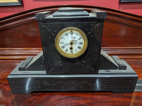 Lot 44 - SLATE CLOCK