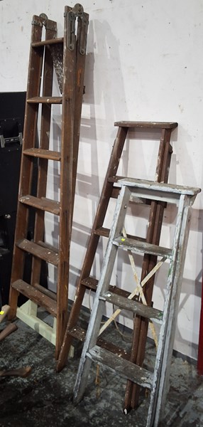 Lot 328 - VINTAGE LADDERS