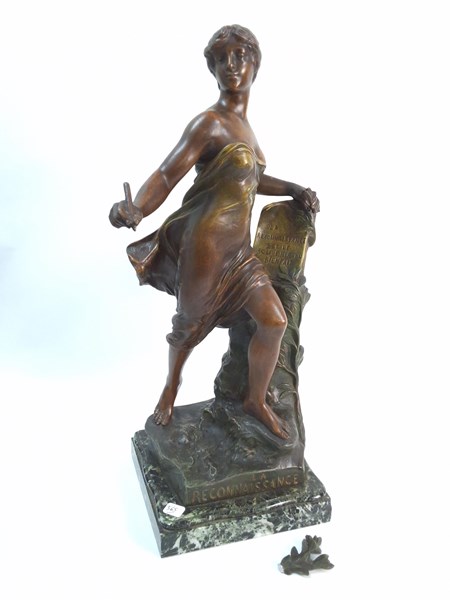 Lot 1324 - SPELTER FIGURE