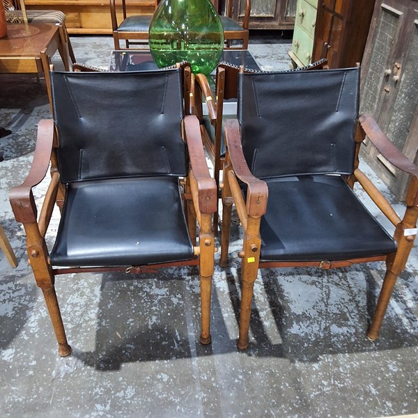 Lot 23 - SAFARI CHAIRS