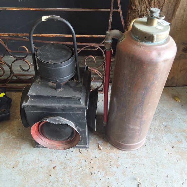 Lot 429 - RAILWAY LANTERN AND MORE