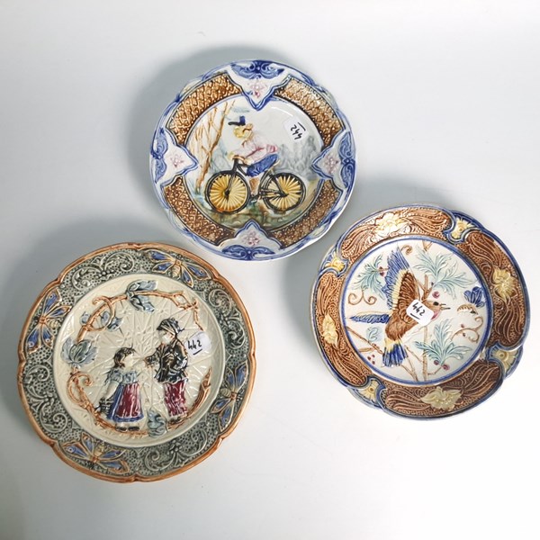 Lot 1298 - MAJOLICA PLATES