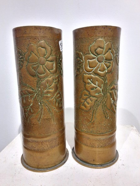 Lot 1209 - TRENCH ART VASES