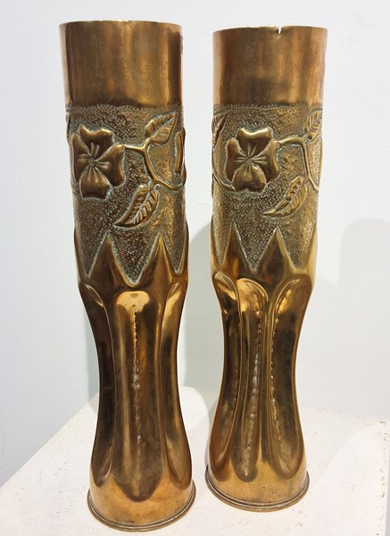 Lot 1188 - TRENCH ART VASES