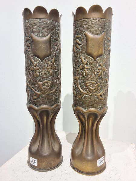 Lot 1197 - TRENCH ART VASES