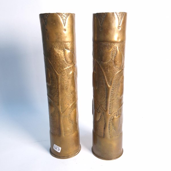 Lot 1320 - TRENCH ART VASES