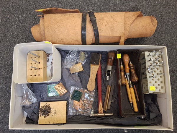 Lot 1357 - LEATHER AND JEWELLERY TOOLS