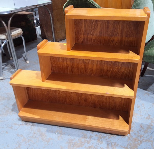 Lot 215 - STEPPED BOOKSHELF