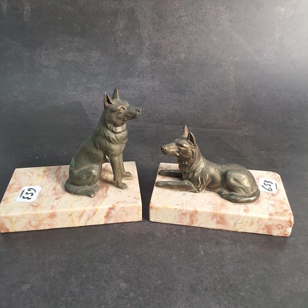 Lot 1168 - SPELTER BOOKENDS